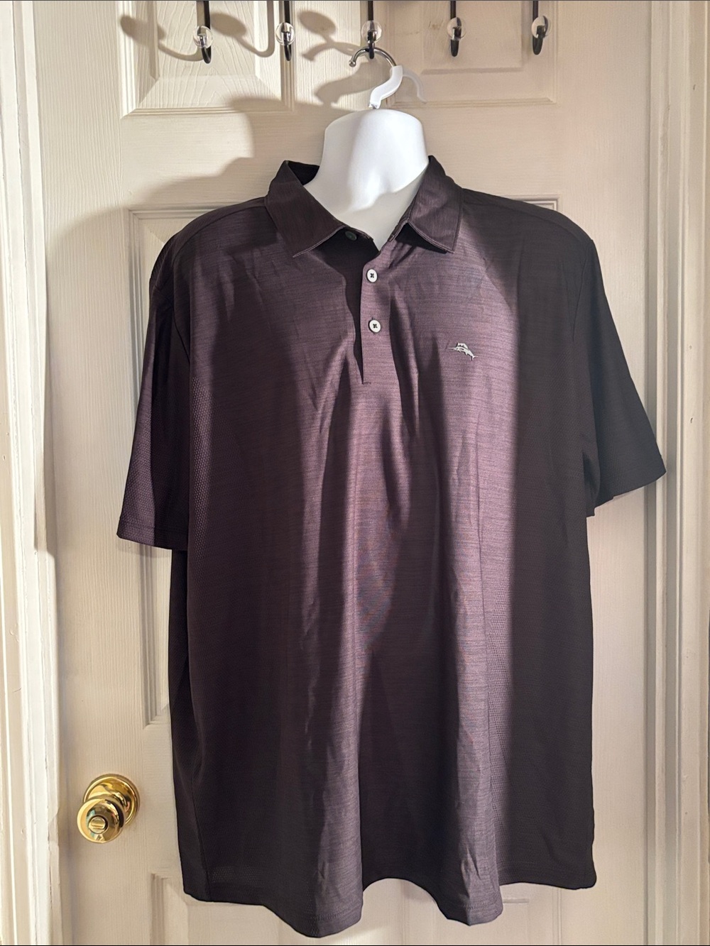 Tommy Bahama Men's Chocolate Brown Short-Sleeve Polo